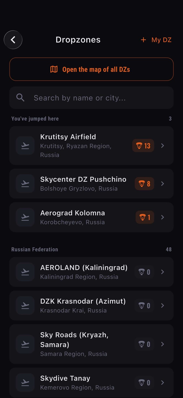 DROPZONES